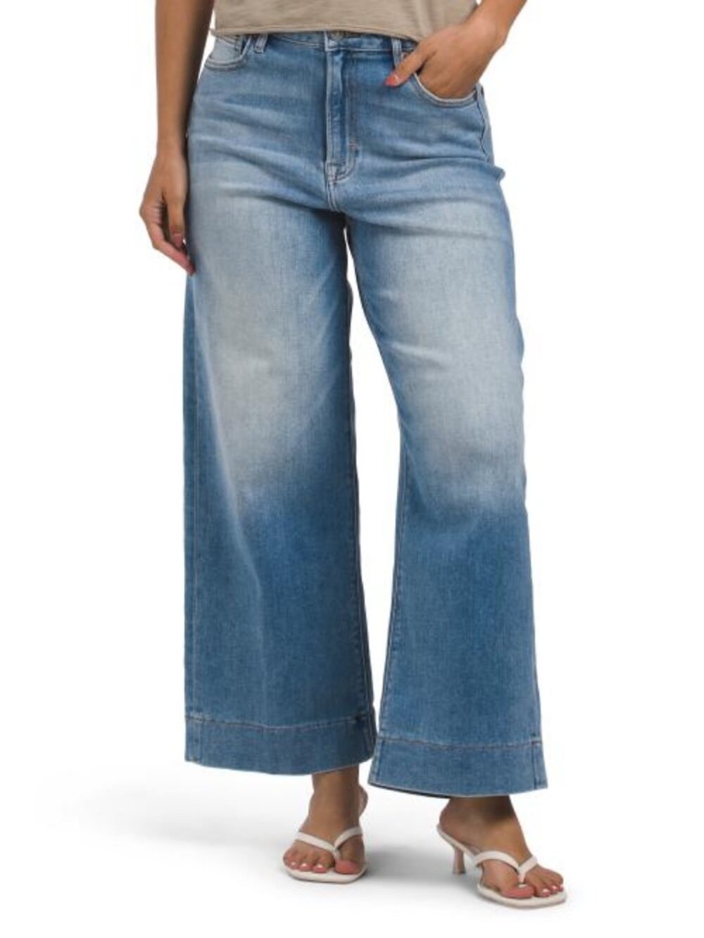 HIDDEN Stretch Clean Crop Wide Leg Jeans